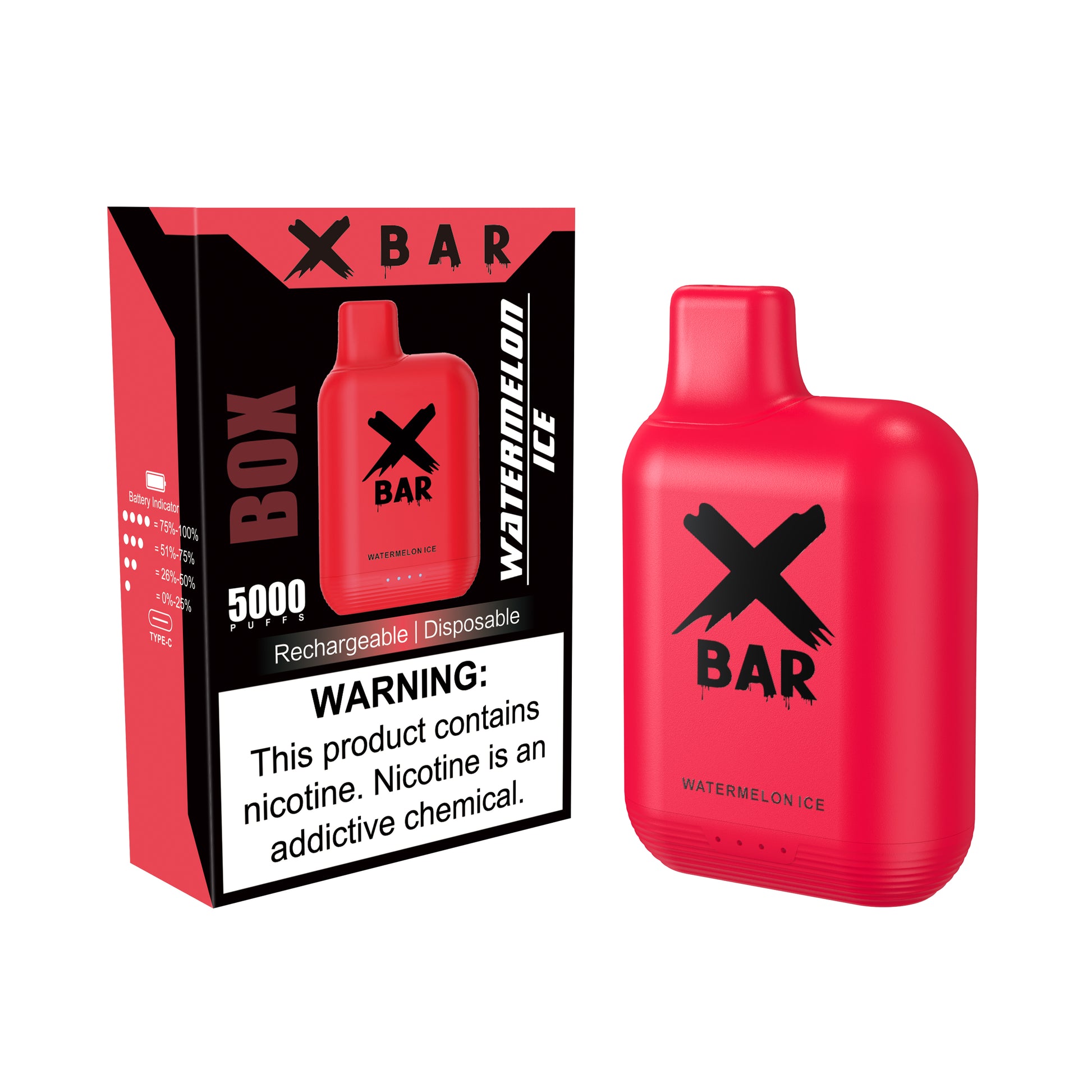 Watermelon Ice Flavored Vape by X-Bar Vapes