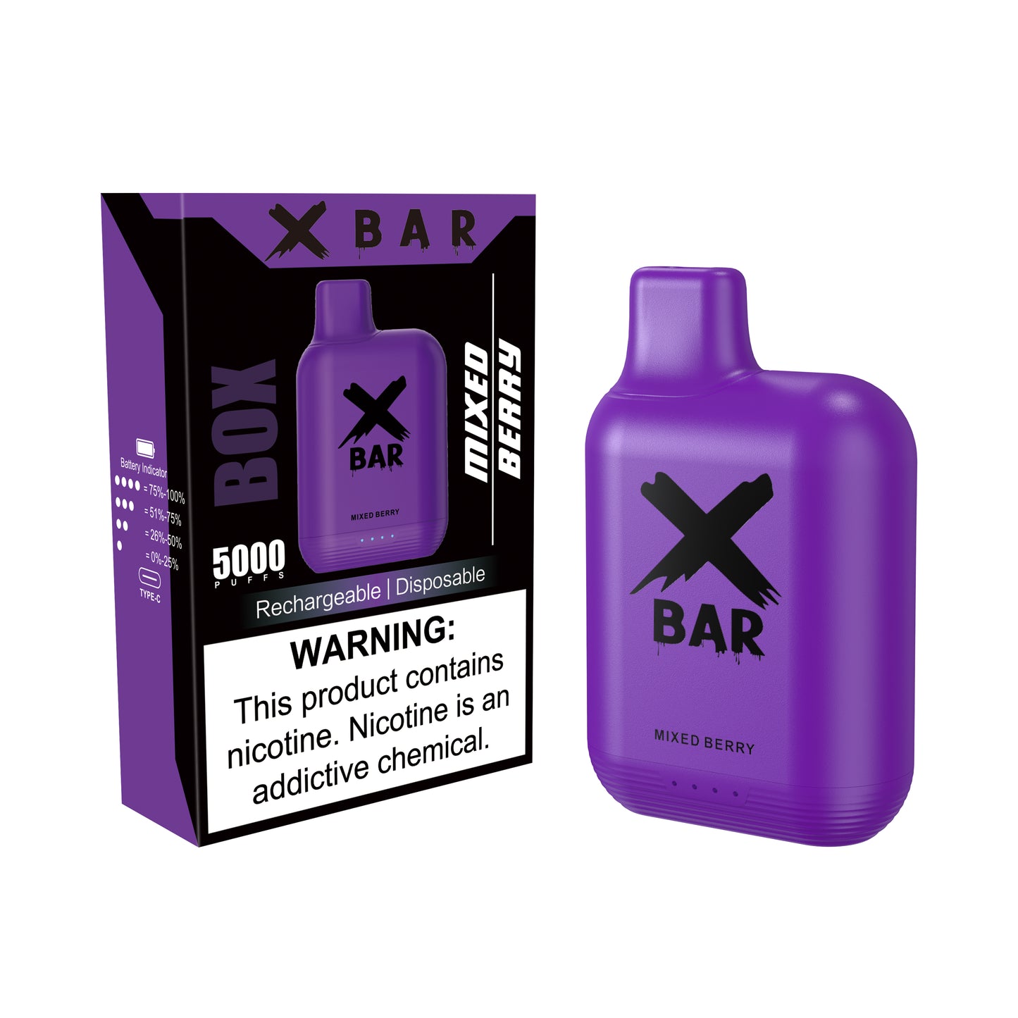 Mixed Berry Flavored Vape | X bar vapes